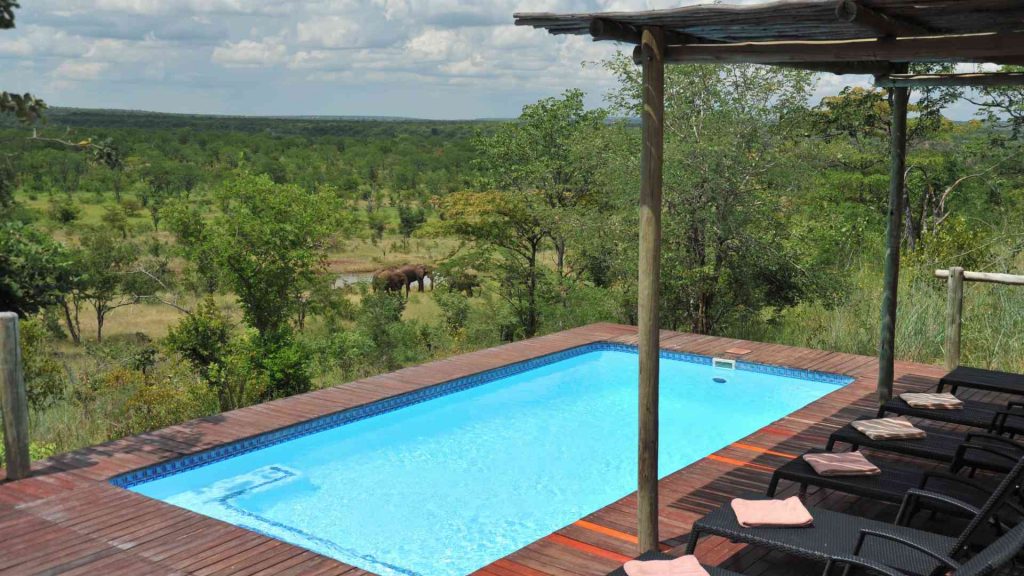 Swimming Pool with a view at The Elephant Camp